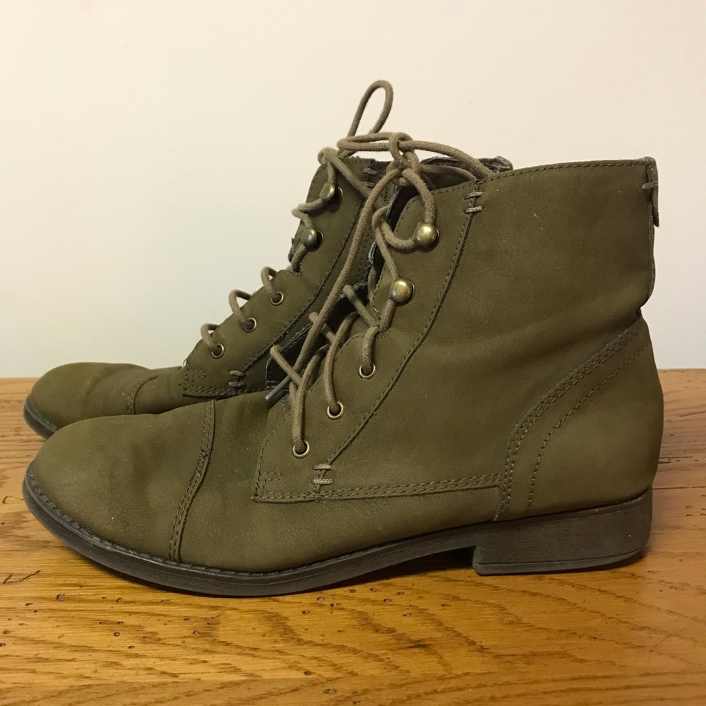 Madden Girl Olive Green Combat Boots